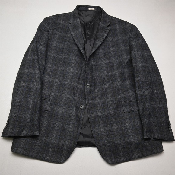 Joseph Abboud 50R Windowpane 100% Wool Soft Shoulder Heritage Blazer Sport Coat